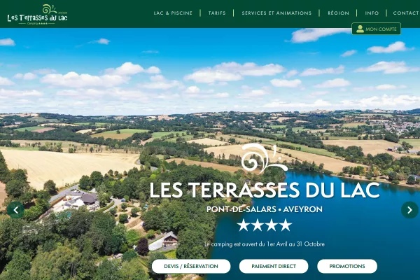 CAMPING LES TERRASSES DU LAC - Lac de Pont de Salars