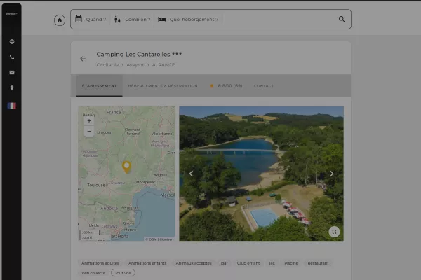 Camping Ciela Village Les Cantarelles - Lac de Villefranche de Panat